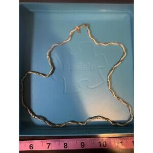 Marvella Necklace Gold Tone Faux Pearl Designer Beaded 24 in Vintage